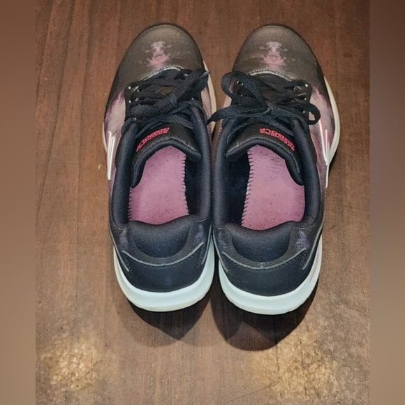 Skechers Women's Black and Pink Athletic Golf Sneakers - Picture 5 of 8